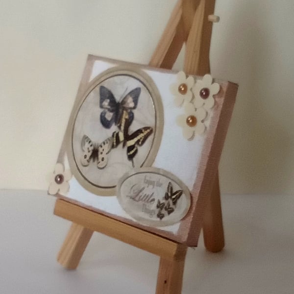 Mixed media canvas art, Enjoy The Little Things 