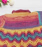 Hand Knitted Rainbow Baby Cardigan Old Shale Matinee Coat 0-3 Months Gift - Image 8