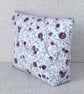 Large zipped pouch, project bag, cosmetic bag, floral - Image 4