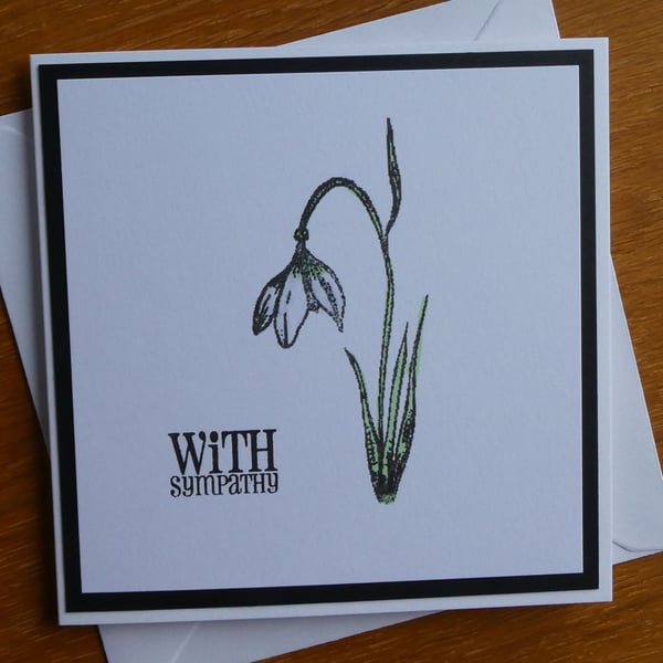 Sympathy Card - Snowdrop