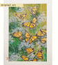 Monarch Butterflies in flight, original drawing, insect artwork, small wall art - Image 1