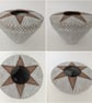 White glazed stoneware decorative bowl. - Image 5