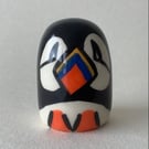 Small Wheel Thrown and Hand-Painted Ceramic Puffin
