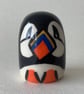 Small Wheel Thrown and Hand-Painted Ceramic Puffin