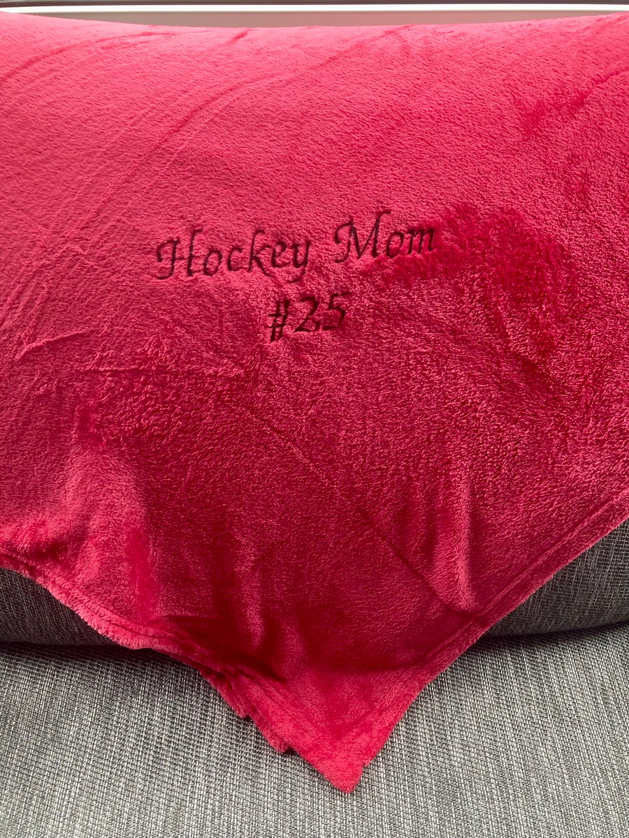 Hockey Mom personalised throw fleece blanket