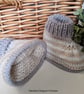 Designer Hand Knitted Merino Wool Baby Booties 0-3 months size  - Image 3