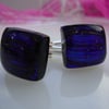 custom order fused glass dichroic cufflinks