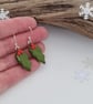 Holly Earrings - Fused Glass - Choice of Ear Wires - Image 6