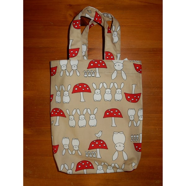 Easter treat gift bag rabbits and toadstools