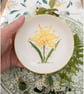 Summer Seconds Daffodil hand-painted Ring jewellery dish 