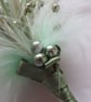 Shades of Olive Apple Sage Green & Pearl Regency Feather Sprig Headpiece Pin - Image 4