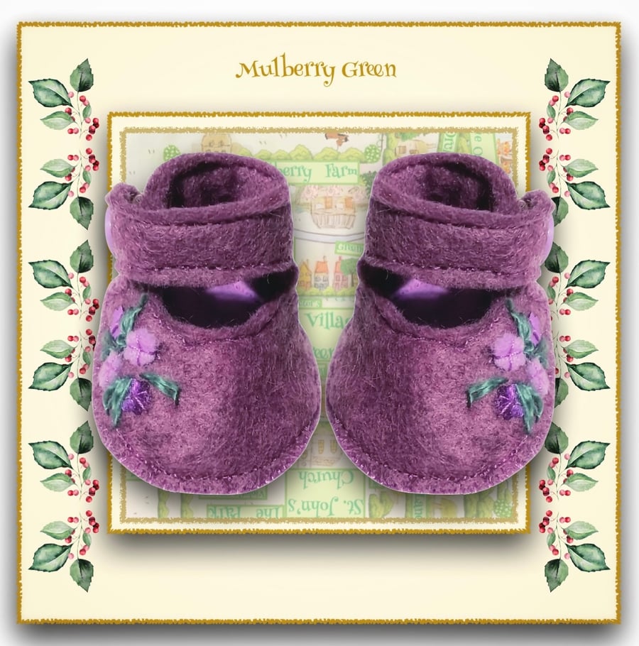 Reserved for Tina - Purple Heather Embroidered Shoes