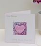 Keepsake handmade birthday card with detachable clay heart fridge magnet 