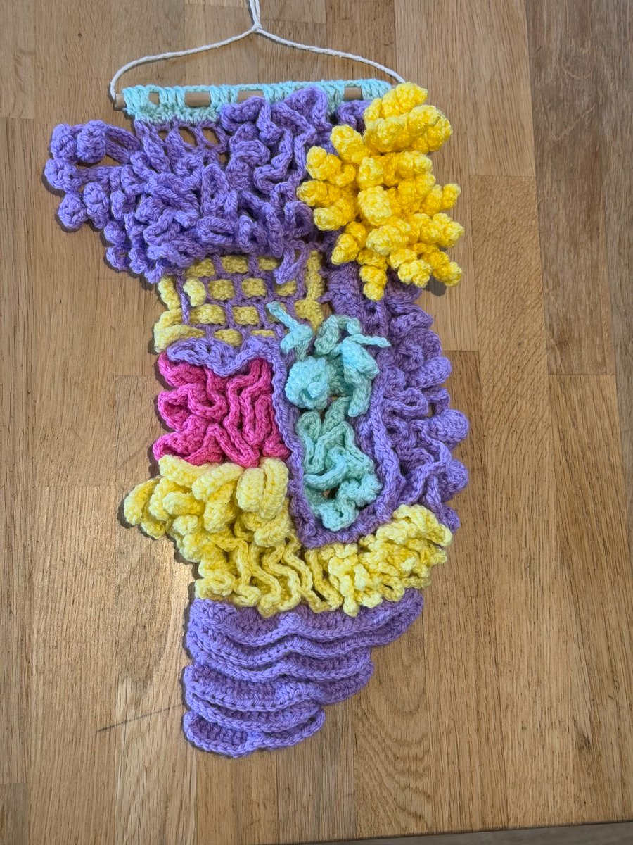 Crochet wall hanging Pastels