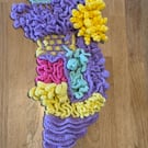 Crochet wall hanging Pastels