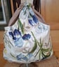 Taupe faux suede drawstring backpack - Image 1