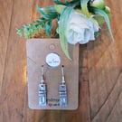 Anique Silver Toned Rectangular Drop Earrings