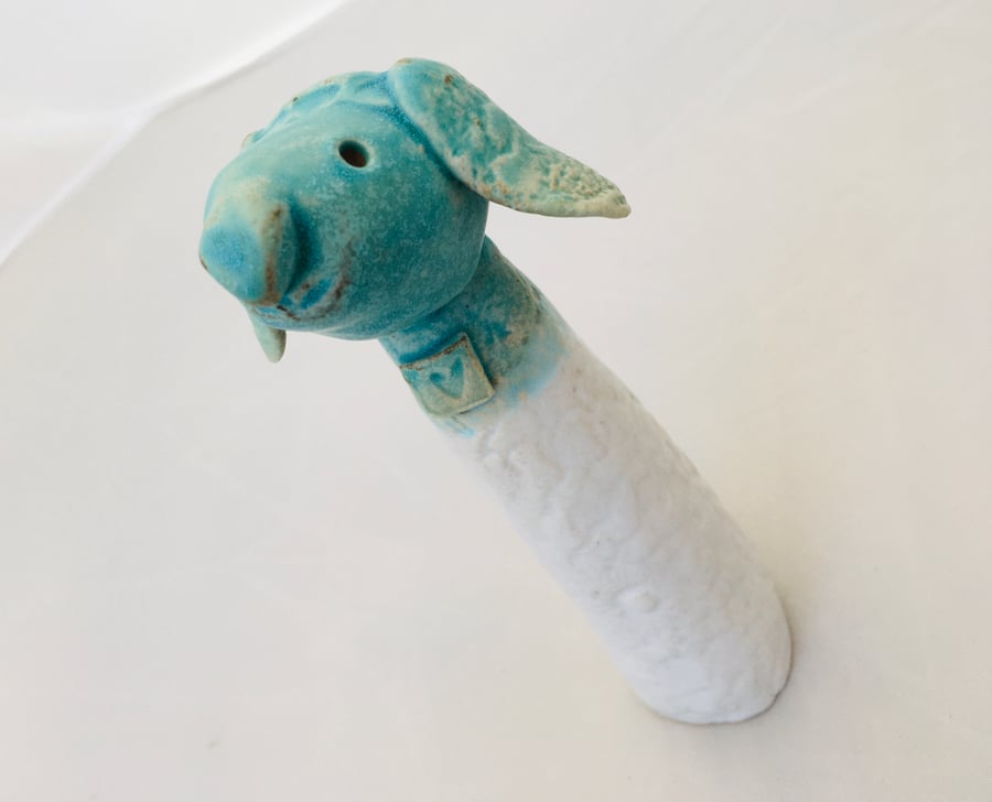 Clay animal, Pearl ceramic animal, one off piece of art, ceramic gift