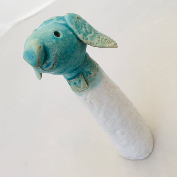 Clay animal, Pearl ceramic animal, one off piece of art, ceramic gift