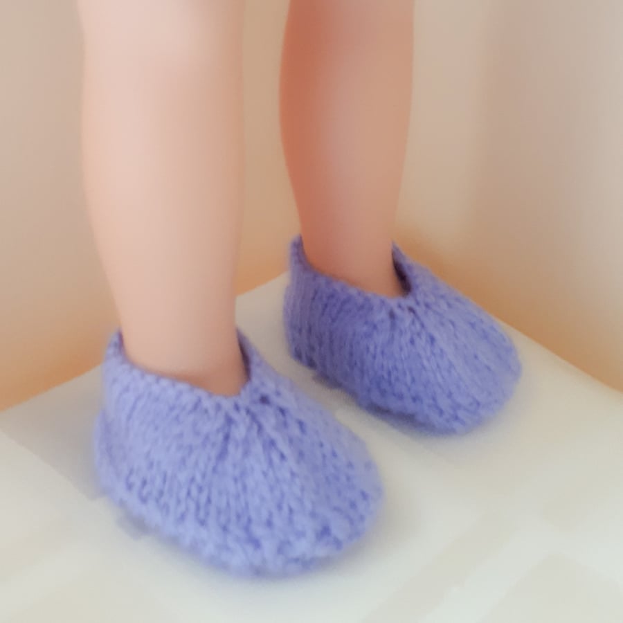 KNITTING PATTERN PDF Lavender Shoes for Doll