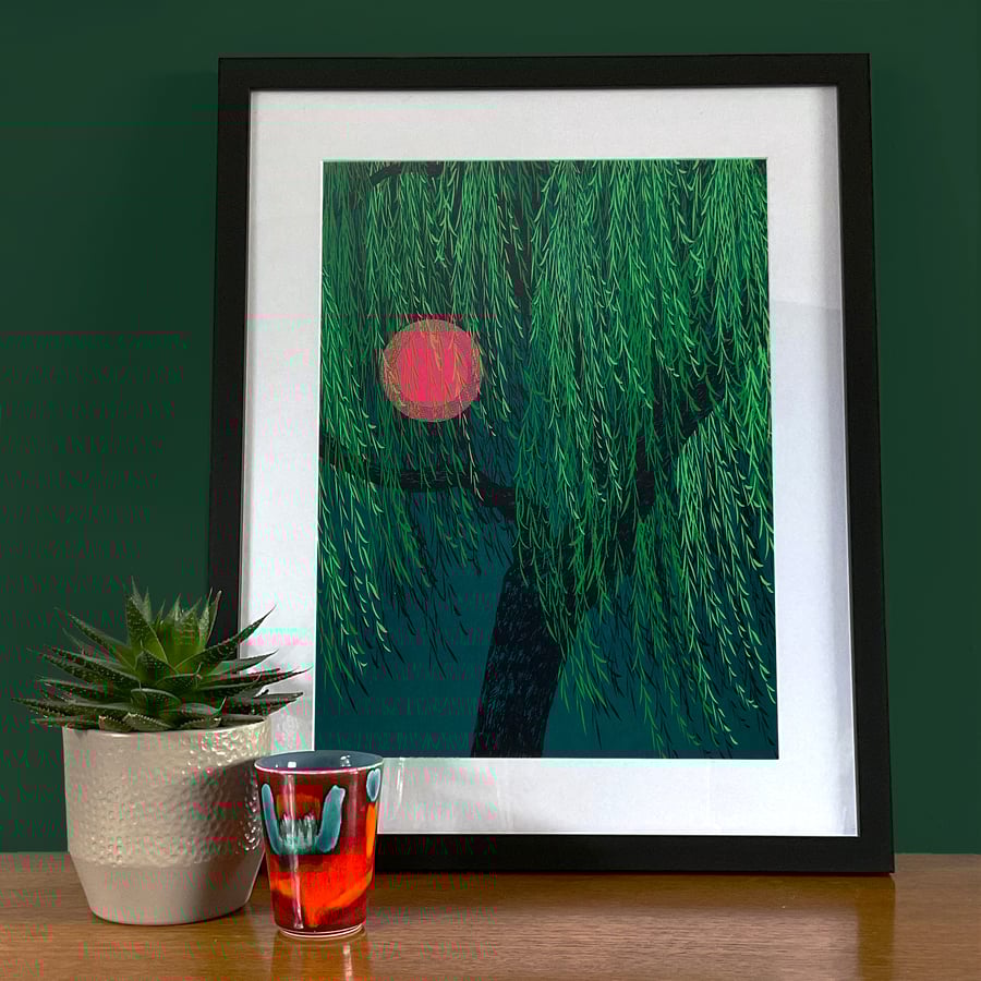 'Weeping Willow' screen print