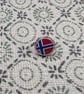 Norway Flag Pin - Small Resin Topped Pin Badge - Norwegian Flag Badge