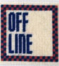 OFF LINE Modern Needlepoint Chart PDF - Retro Checkered Tapestry Pattern