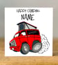 Personalised Campervan Card, Happy Camping, Motorhome, Bestie, Mum, Dad, Brother