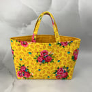 Roses tote bag, Floral shopper, handmade in Sussex