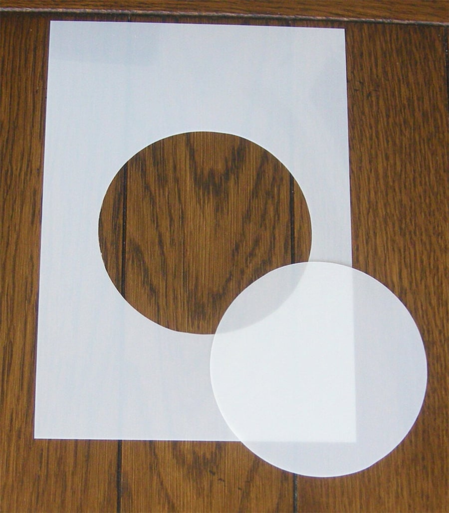 Circle Mask and Aperture Stencil 350 micron PP for Arts Crafts & DIY