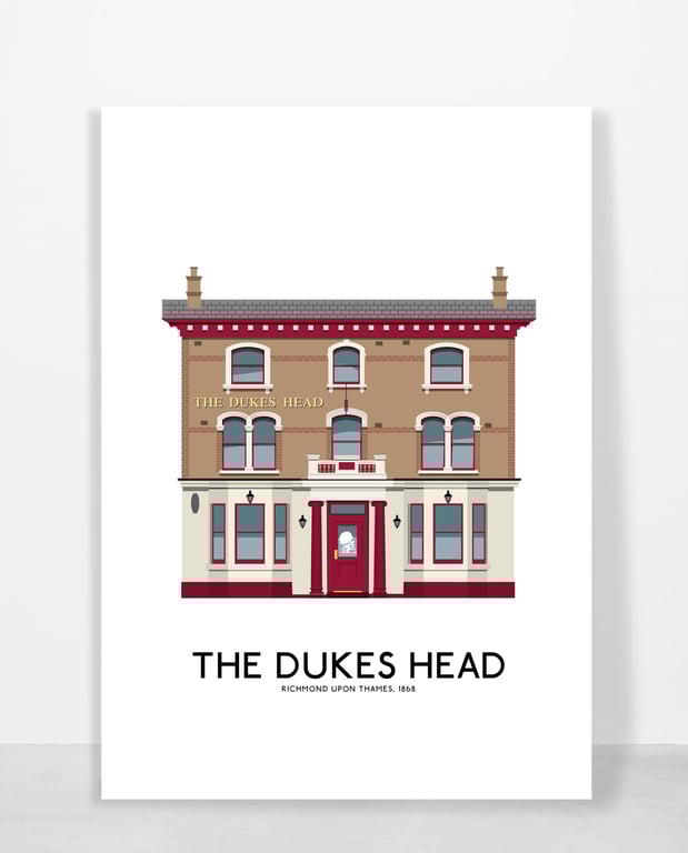 DUKES HEAD PUB, RICHMOND, A4 Print
