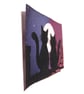 Cats in Long Distance Love ACEO - Perfectly Imperfect Small Acrylic Art - Image 5