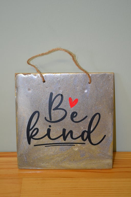 Be Kind Hanging Sign – Handmade Rustic Home Decor