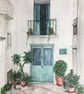 Spanish Courtyard - Print - Image 4