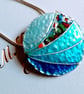FINE SILVER ENAMELLED NECKLACE OF SHORELINE