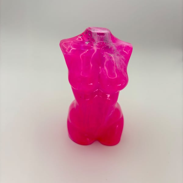 Epoxy resin womans torso decorative figure