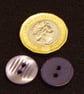 Vintage Buttons: Blue-Violet Ridged Front 2x15mm - Image 3