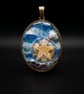 Sea shore resin pendant