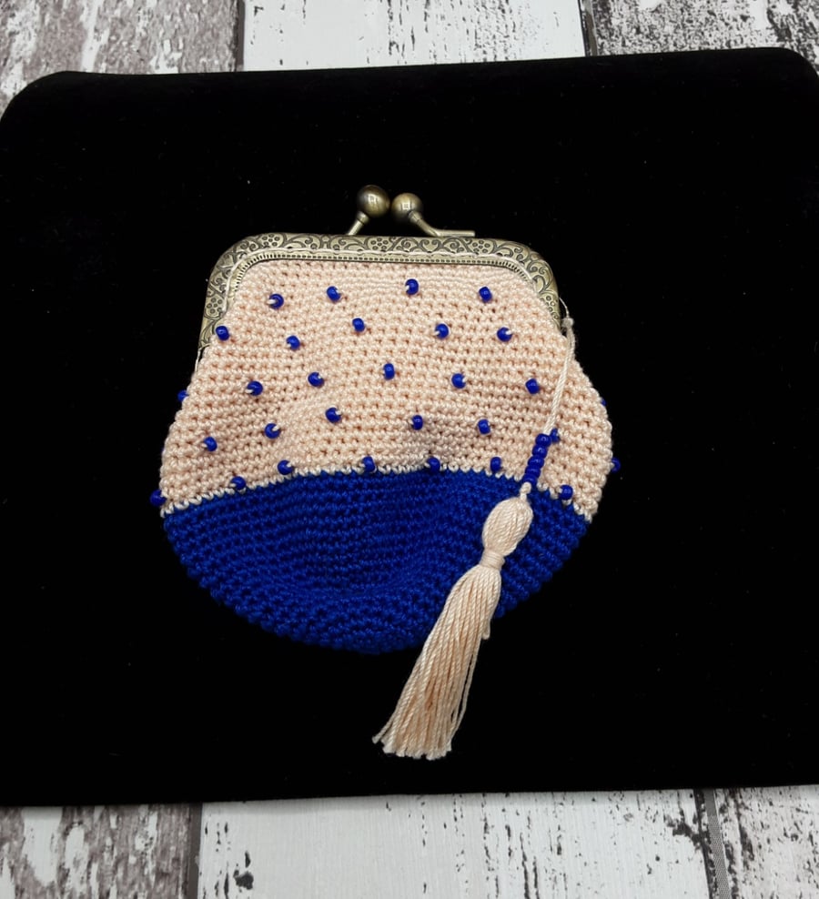 Stunning hand created beaded purse