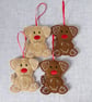 Gingerbread dog decoration, hanging decoration, felt. - Image 8