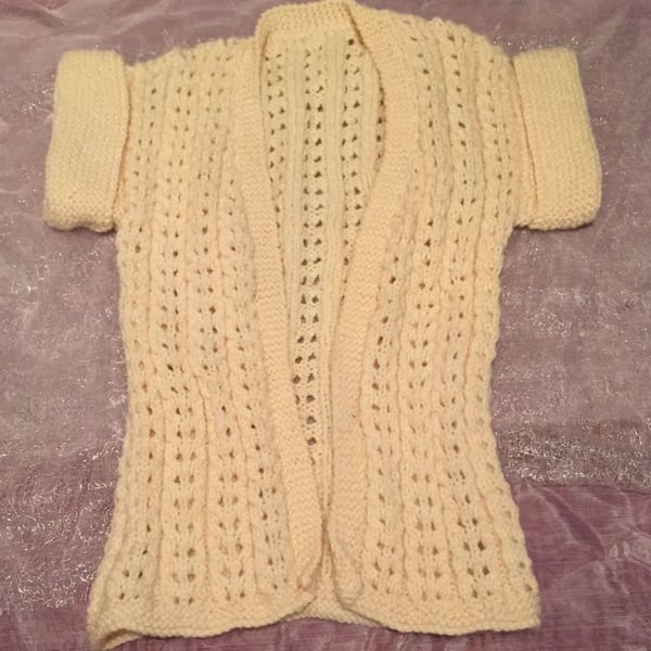 Little white knitted cardigan