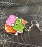 Franken-kitty Dangle Earrings, Zombie Kitty Polymer Clay Earrings - Image 3