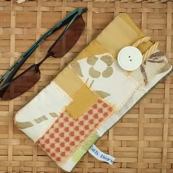 Glasses Case, Fabric Spectacles Case, Handmade Patchwork