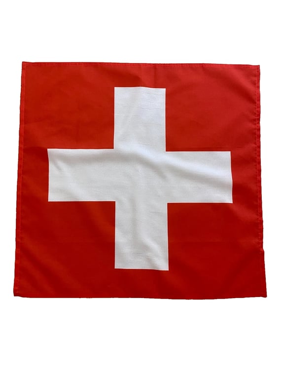23" x 23" 59 x 59 cm Switzerland Swiss Flag Bandana Head Scarf Neck Tie