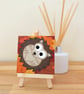 Hedgehog in Autumn Leaves Painting - original art gift for animal lovers - Image 2