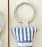 FISH KEY RING - blue stripes, lavender - Image 7