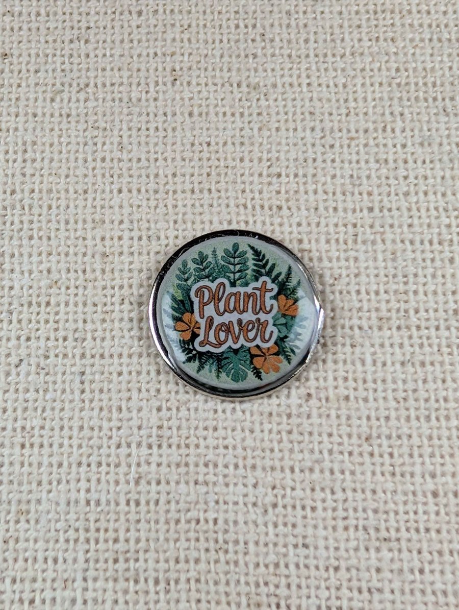 Plant Lover- Gardener Themed Badge - Large Resin Topped - Garden Lover Gift