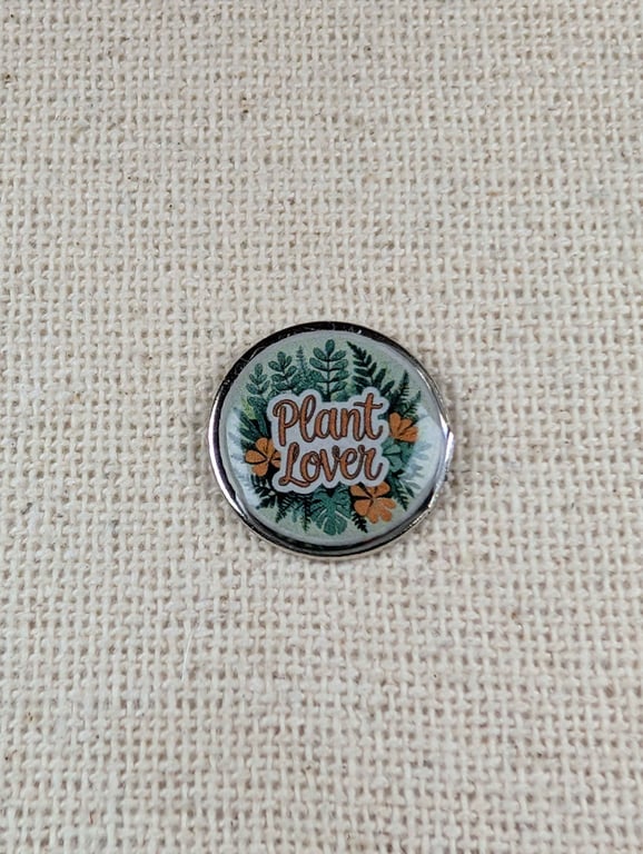 Plant Lover- Gardener Themed Badge - Large Resin Topped - Garden Lover Gift