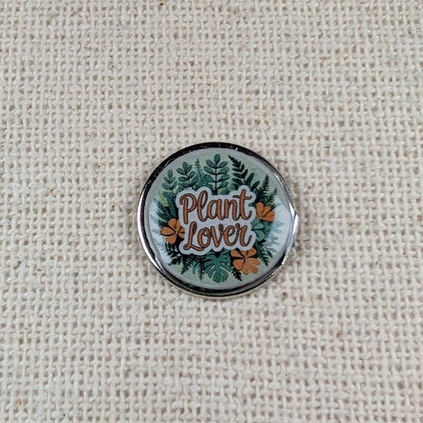 Plant Lover- Gardener Themed Badge - Large Resin Topped - Garden Lover Gift