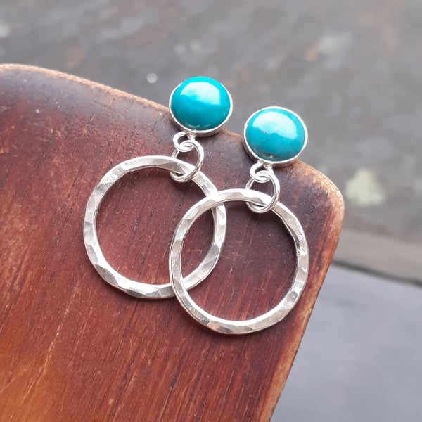 HANDMADE silver turquoise earrings